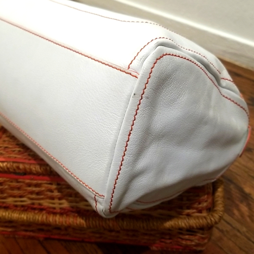 Celine Boogie Bag - iconic Y2K White Leather Satchel Handbag 👜 - Picture 6 of 13